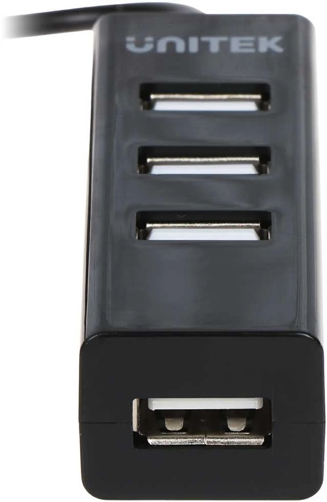 UNITEK Y-2140 juodas Unitek Hub 4x USB 2.0. mini, juodas, Y-2140