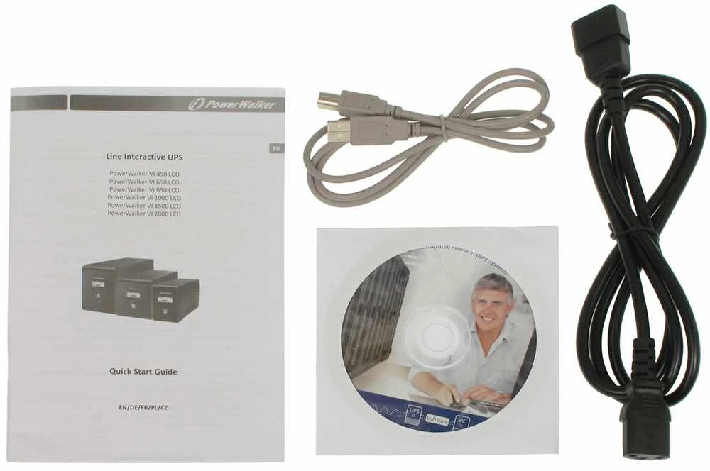 TST POWERWALK VI 1000 LCD FR Power Walker UPS Line-Interactive 1000VA 2x 230V PL, 2x IEC, RJ11/RJ45, USB, LCD