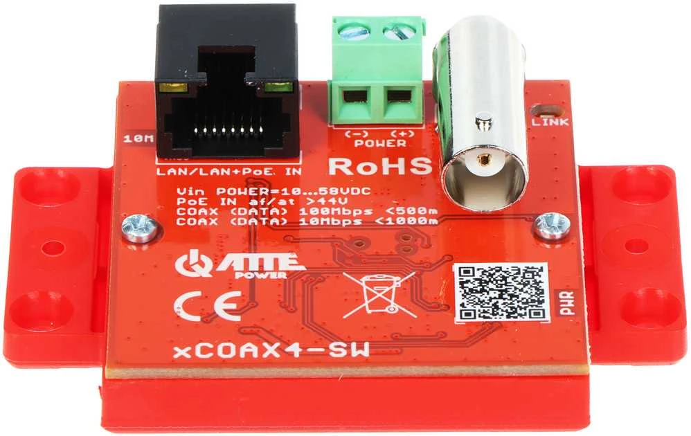 ATTE xCOAX4-SW Ethernet keitiklio modulis su BNC jungtimi