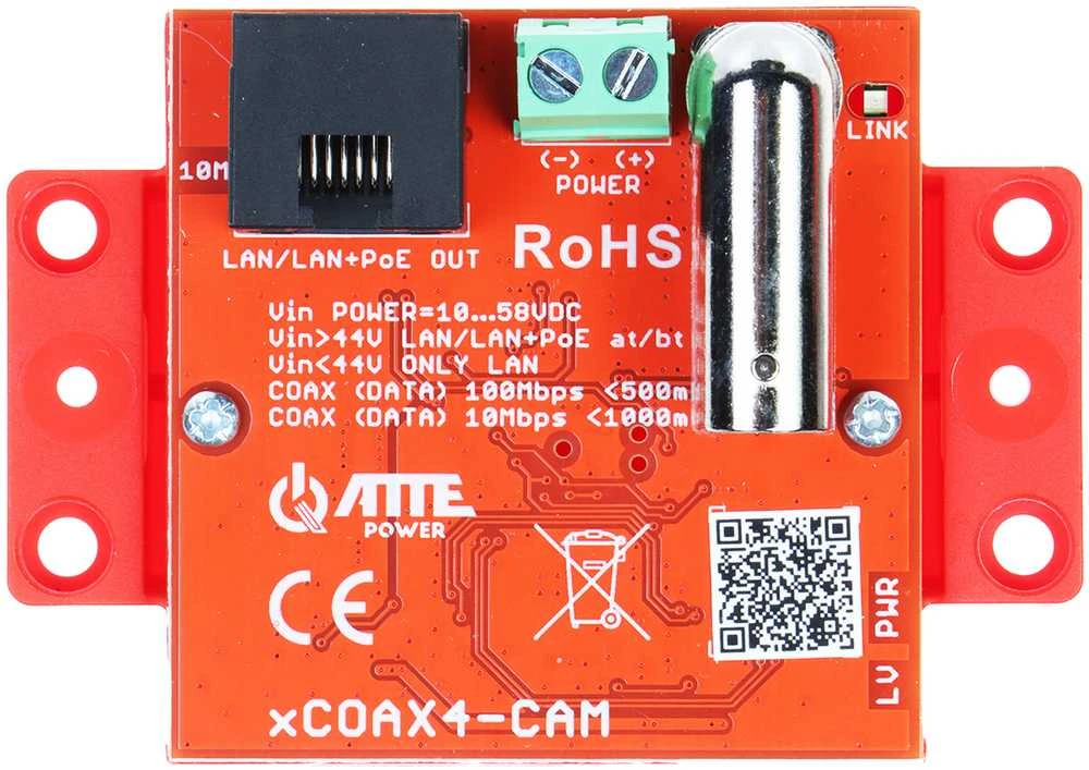 AT3 Aktyviųjų keitiklių rinkinys Ethernet ir PoE perdavimui ATTE xCOAX4-SET
