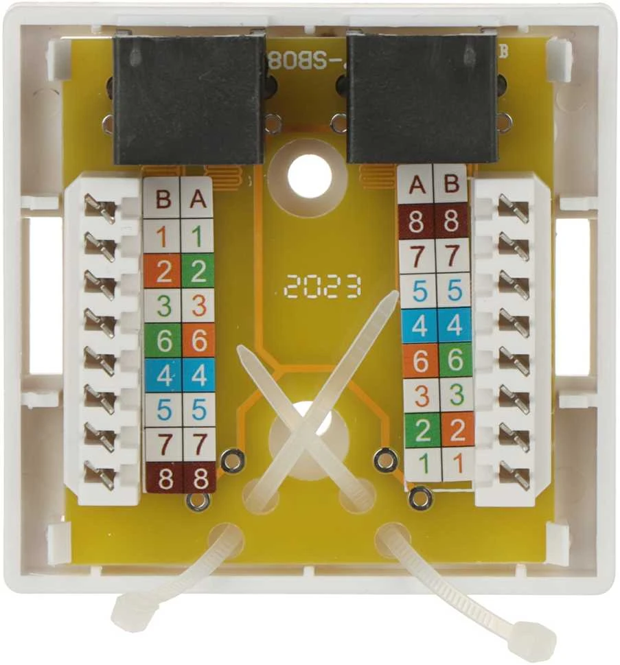 TST GNIAZDO KOŃCOWE RJ45-2G1/6 PODWÓJNE