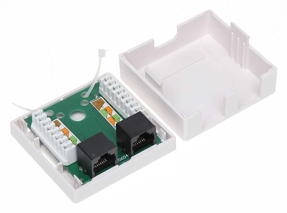 TST GNIAZDO KOŃCOWE RJ45-2G2 PODWÓJNE