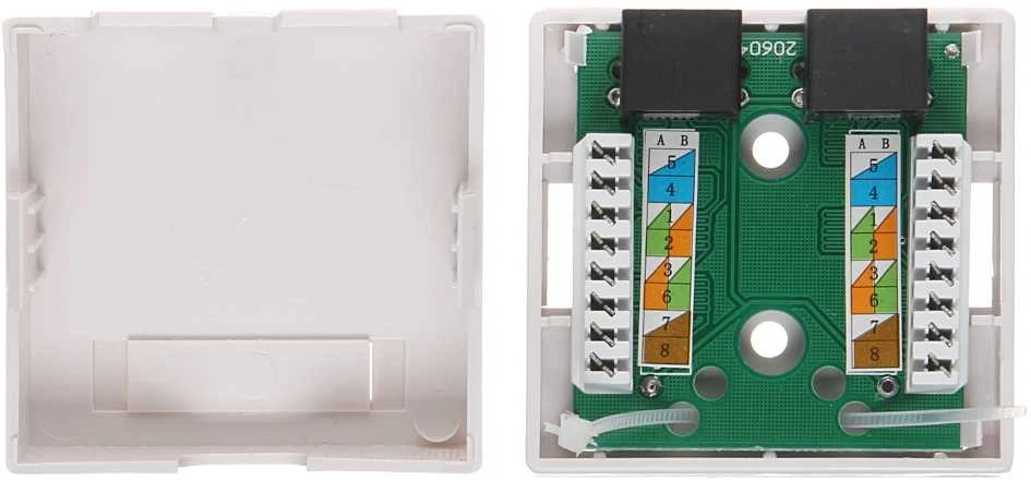 TST GNIAZDO KOŃCOWE RJ45-2G2 PODWÓJNE