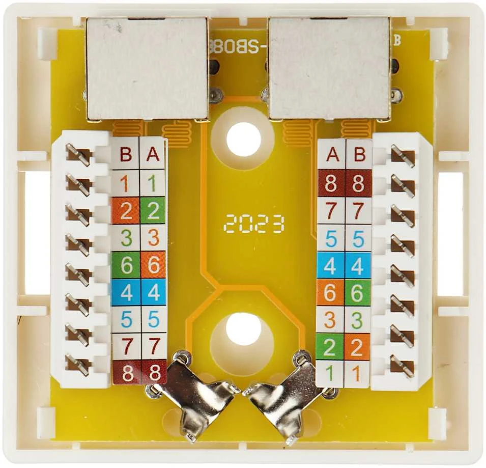 TST GNIAZDO KOŃCOWE RJ45-2G5/6 PODWÓJNE