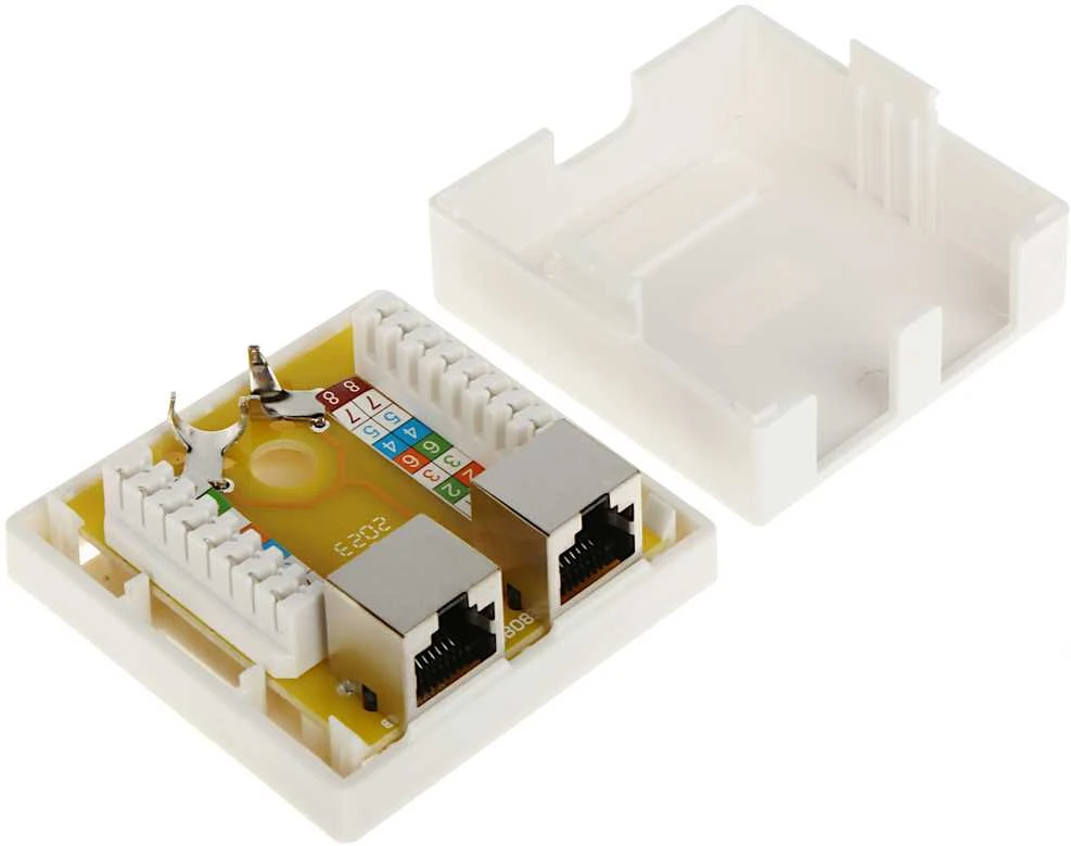 TST GNIAZDO KOŃCOWE RJ45-2G5/6 PODWÓJNE