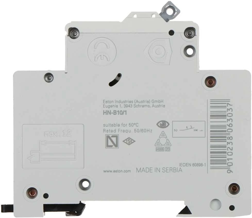 VAROMASIS JUNGIKLIS HN-B10/1 VIENFAZIS 10 A B TIPAS EATON