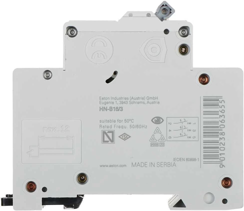 VAROMASIS JUNGIKLIS HN-B16/3 TRIFAZIS 16 A B TIPAS EATON
