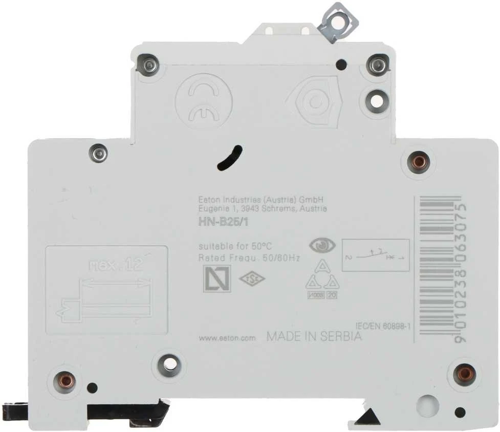 VAROMASIS JUNGIKLIS HN-B25/1 VIENFAZIS 25 A B TIPAS EATON