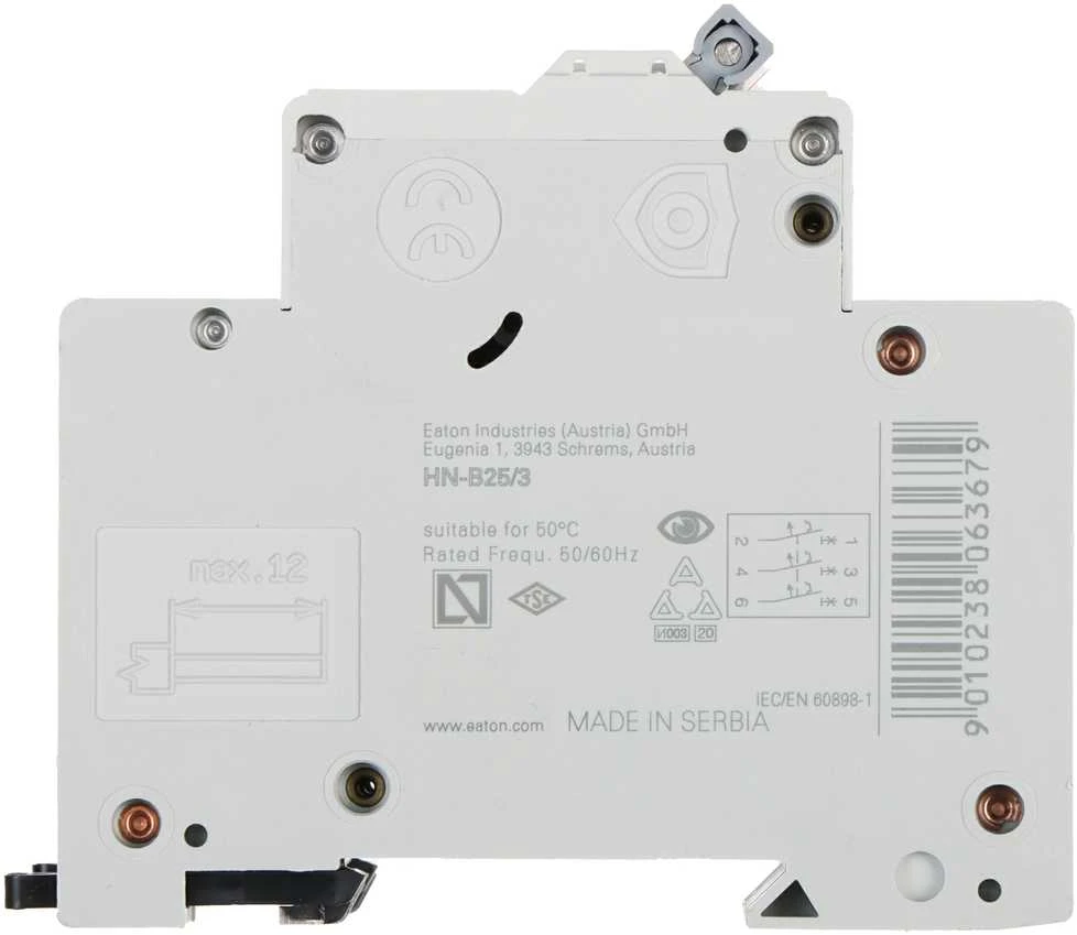 VAROMASIS JUNGIKLIS HN-B25/3 TRIFAZIS 25 A B TIPAS EATON