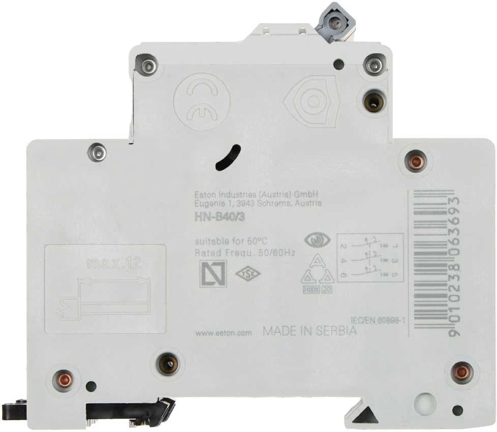 VAROMASIS JUNGIKLIS HN-B40/3 TRIFAZIS 40 A B TIPAS EATON