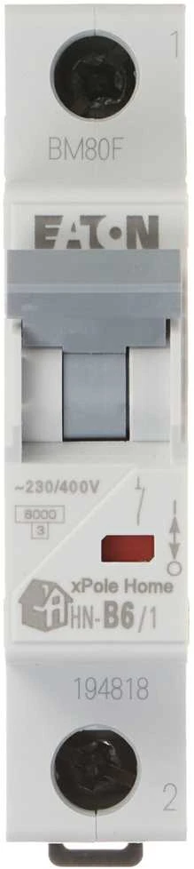 VAROMASIS JUNGIKLIS HN-B6/1 VIENFAZIS 6 A B TIPAS EATON