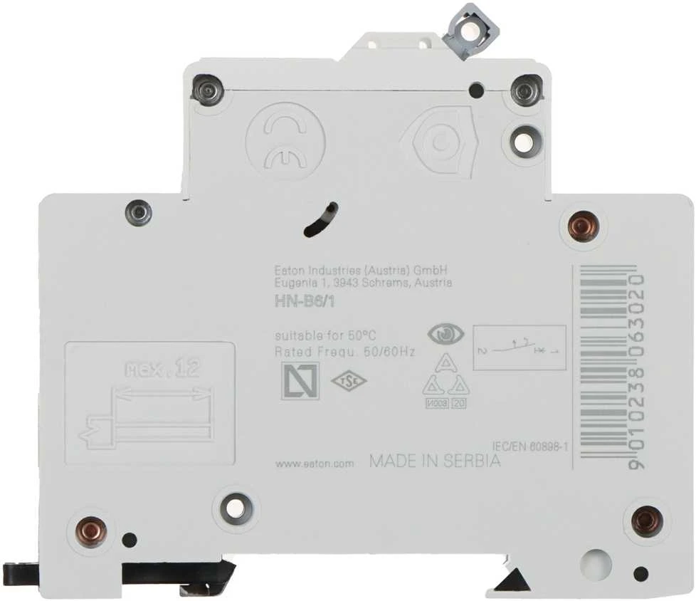VAROMASIS JUNGIKLIS HN-B6/1 VIENFAZIS 6 A B TIPAS EATON