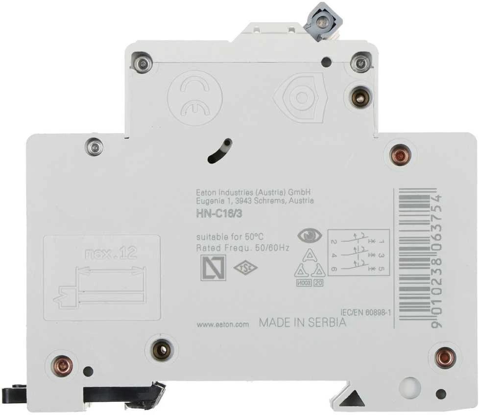VAROMASIS JUNGIKLIS HN-C16/3 TRIFAZIS 16 A C TIPAS EATON