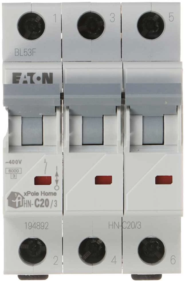 VAROMASIS JUNGIKLIS HN-C20/3 TRIFAZIS 20 A C TIPAS EATON