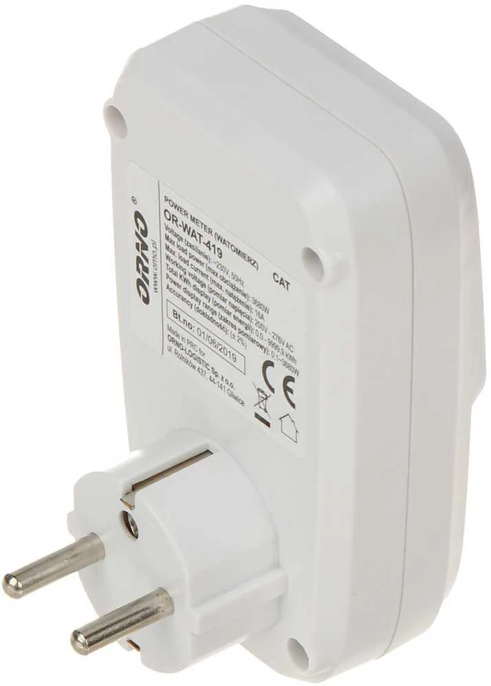 VATMETRAS, ENERGIJOS SU LCD EKRANU SKAIČIUOKLĖ OR-WAT-419 ORNO