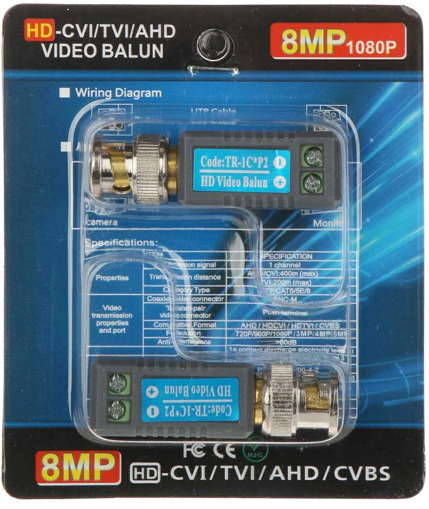Vaizdo balunai TR-1C*P2 pakuotėje