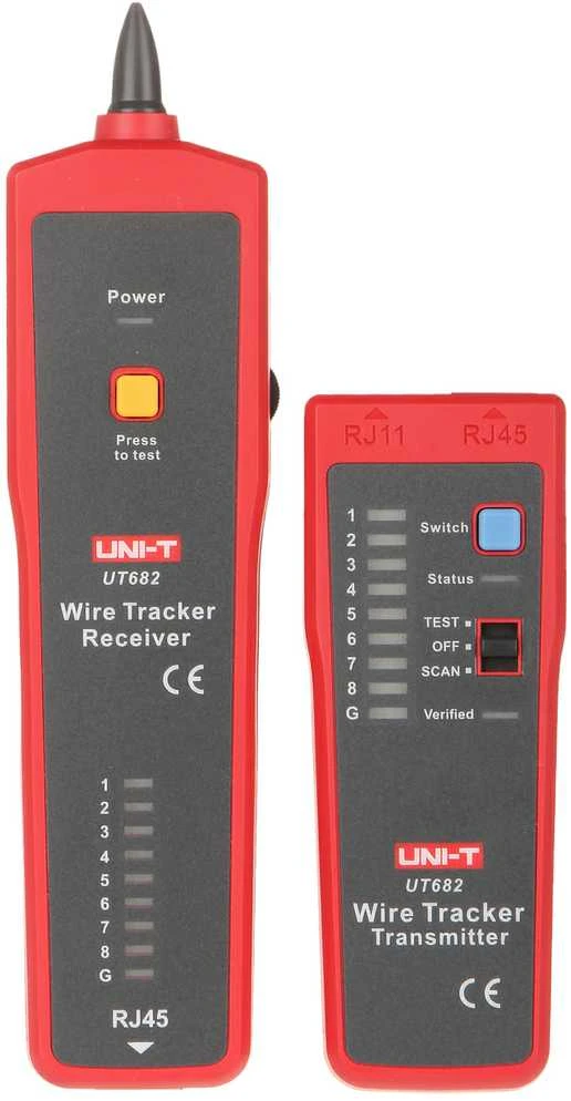 VIELOS PORŲ DETEKTORIUS SU KABELIŲ TESTERIU RJ-45 UT-682 UNI-T
