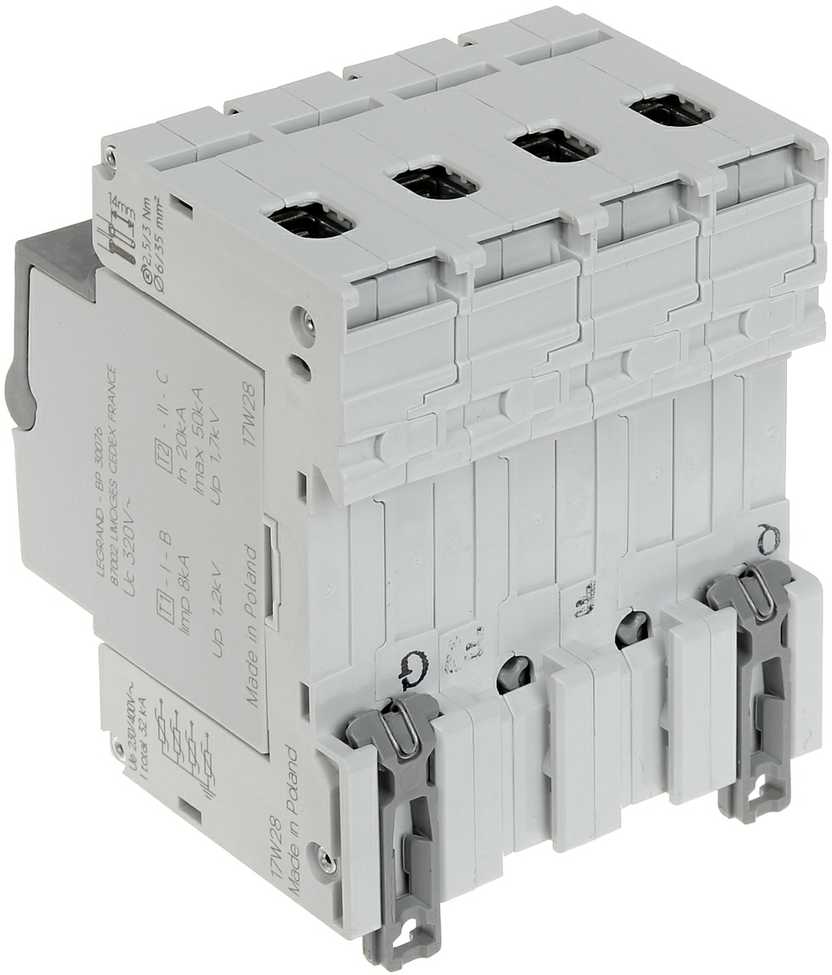 VIRŠĮTAMPIŲ RIBOTUVAS LE-412253 TRIFAZIS 1+2 TIPAS LEGRAND