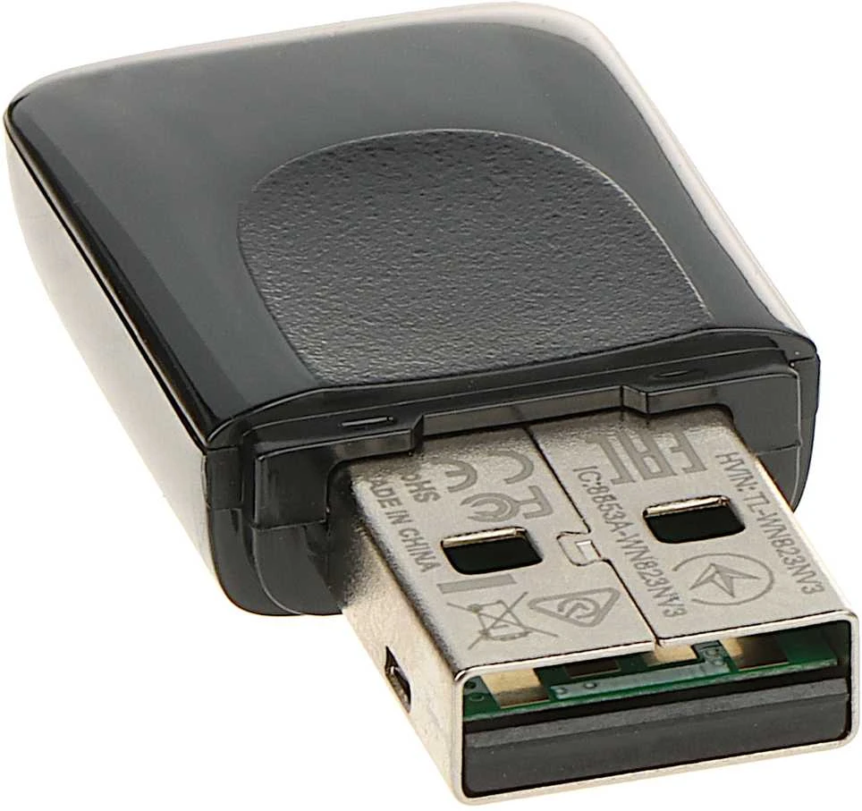 TP-LINK N300 WLAN Mini-USB adapteris, 2,4 GHz, 802.11b/g/n, QSS mygtukas, Autorun įrankis, palaiko Windows XP/Vista/7/8 ir MacOS