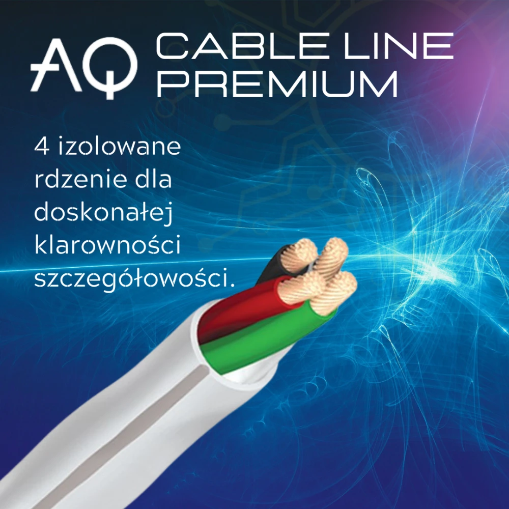Hi-Fi garsiakalbių kabelių rinkinys dvilaidėms jungtims – AudioQuest SLiP-DB 14/4 Ilgis: 2 x 1,5 m
