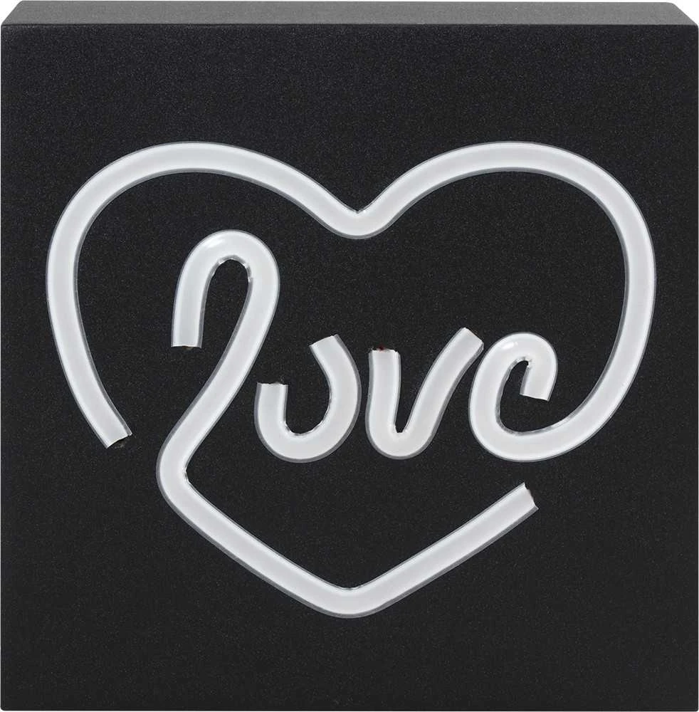 BigBen Neoninė belaidė „Bluetooth“ kolonėlė „Love“ / medinis dėklas