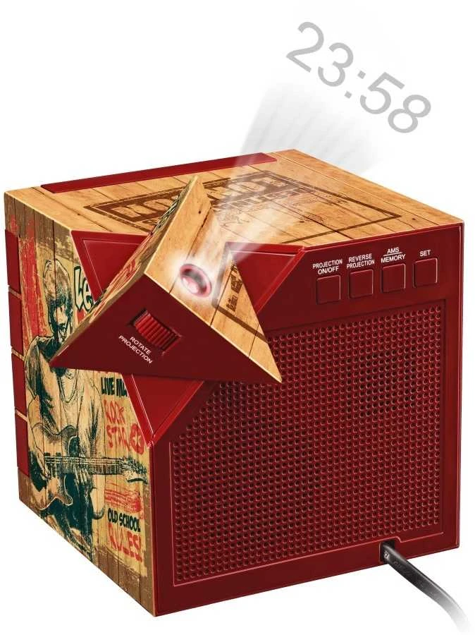 Bigben RR70PROCKWOOD - Radijo žadintuvas su projekcija ir skaitmeniniu FM imtuvu