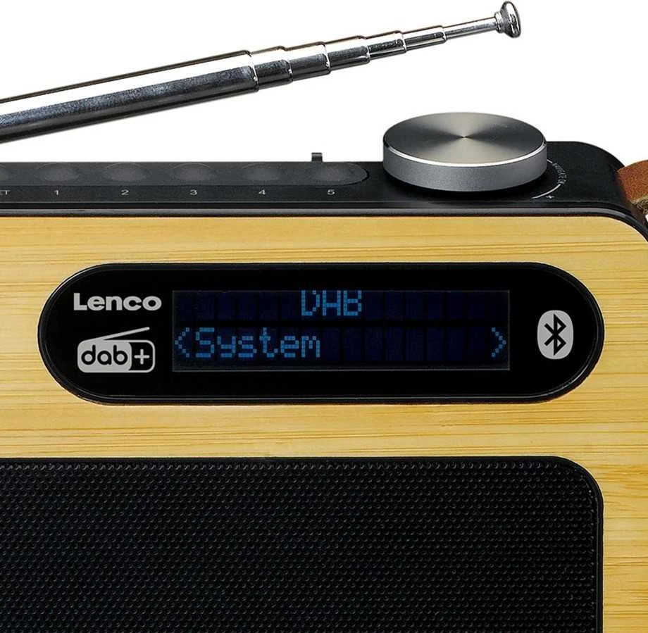 Lenco PDR-040BAMBOOBK DAB+ skaitmeninis radijas Bluetooth / RDS