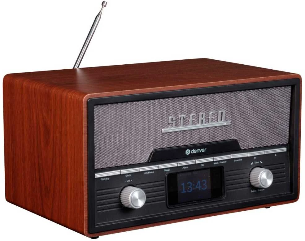 Muzikinis centras Radio retro Denver MDA-525DW dark wood, modelis