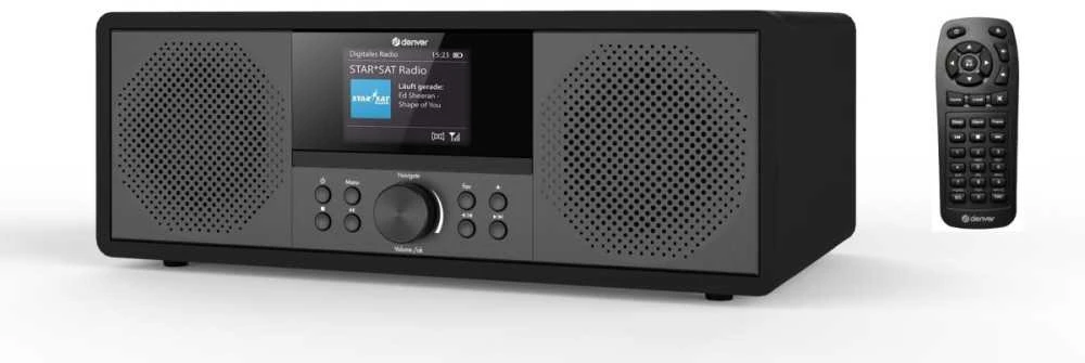 Muzikinis centras stereo Denver MIR-270B su radiem internetowym juoda
