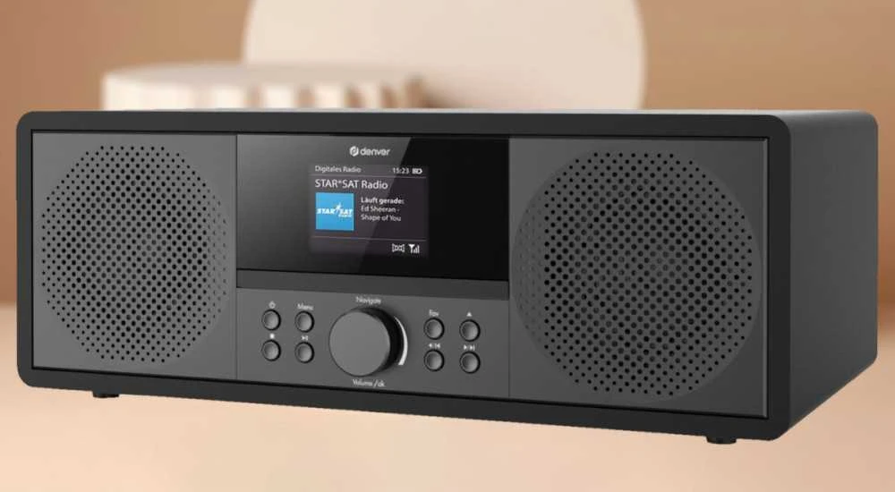 Muzikinis centras stereo Denver MIR-270B su radiem internetowym juoda