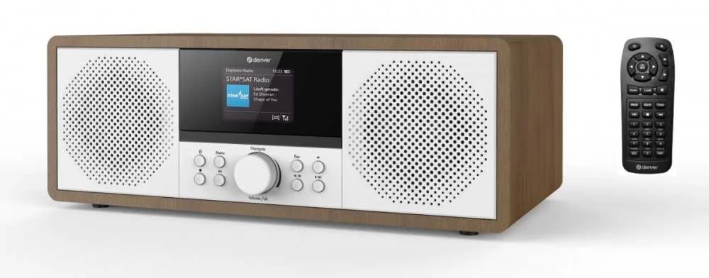 Muzikinis centras stereo Denver MIR-270DW su radiem internetowym dark wood
