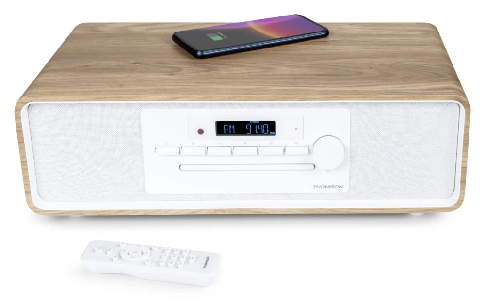 Muzikinis centras Thomson MIC301IDABBT - Mikrofonų sistema su CD/MP3/USB/FM/DAB+ ir „Bluetooth“ - balta aprašymas - Prekės nuotrauka
