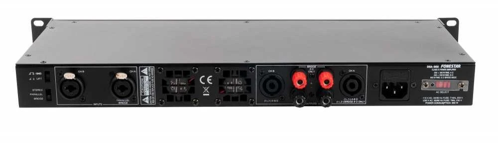 Fonestar DSA-302 – galios stiprintuvas, D klasė, 2 x 300 W RMS
