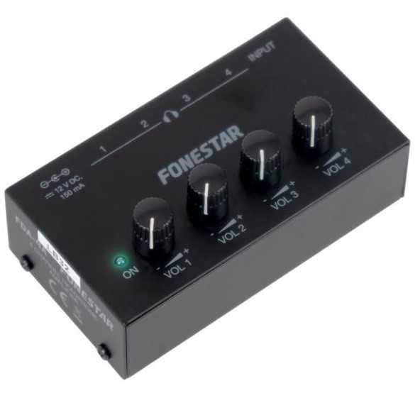 Fonestar FDA-4A – Ausinių stiprintuvas (koncentratorius su 4 išėjimais)