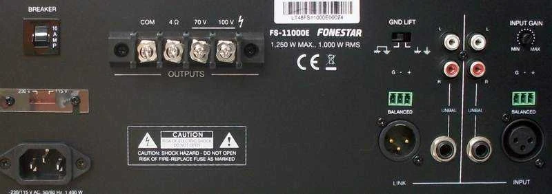 Fonestar FS-11000E - mono galios stiprintuvas