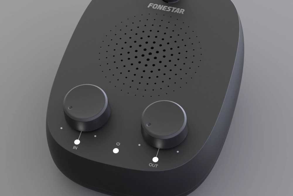 Ausinės Fonestar INTERFON-V – dvipusis komunikatorius su mikrofonu ir grįžtamojo ryšio pašalinimu