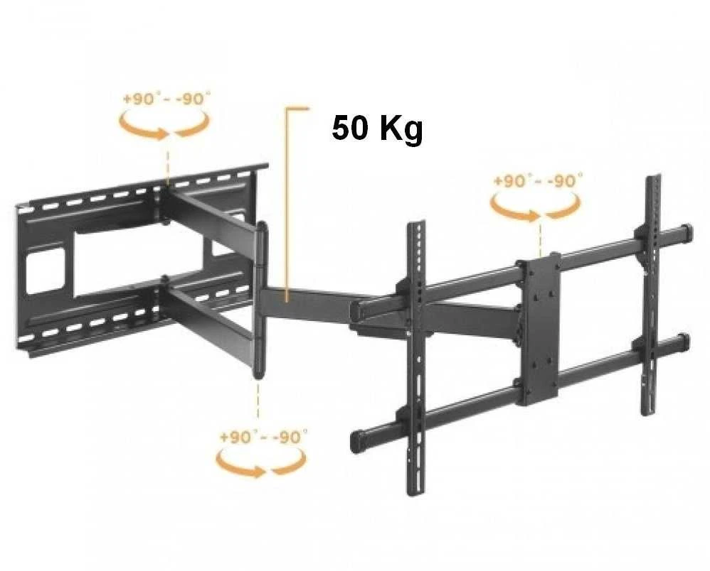 Fonestar MOV-384PR - Laikiklis ant sienos montuojamas dviejų svirčių televizorius, 43" - 80", keliamoji galia 50 kg