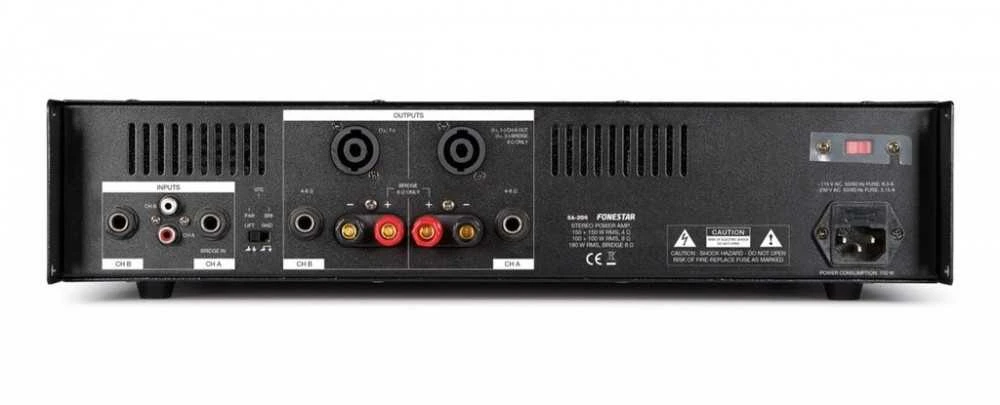 Fonestar SA-204 - Stereo galios stiprintuvas, 2 x 150 W RMS