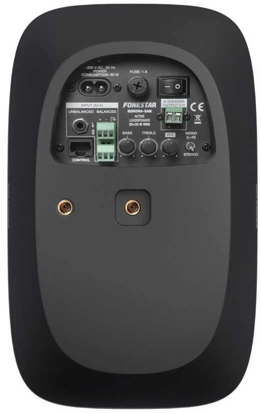 Fonestar SONORA-5AN - aktyvi sieninė kolonėlė, 2x25 W RMS, juoda