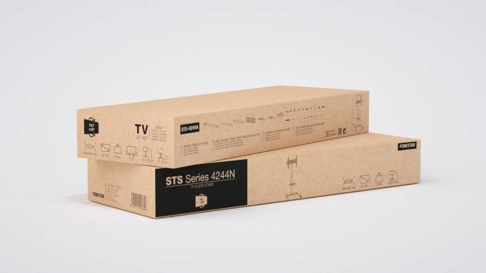 Laikiklis Fonestar STS-4244N - mobilus stovas 32"-65" televizoriui, keliamoji galia iki 35 kg