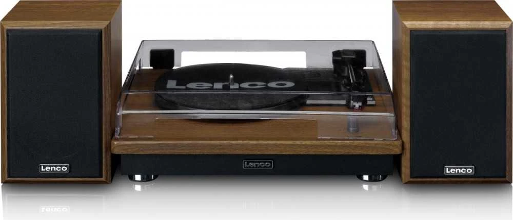Patefonas Lenco LS-100WD, su ruda mediena