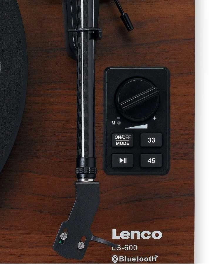 Lenco LS-600WA patefonas (graikinis riešutas) + kolonėlės HiFi komplektas