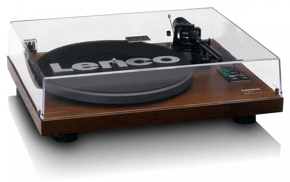 Lenco LS-600WA patefonas (graikinis riešutas) + kolonėlės HiFi komplektas