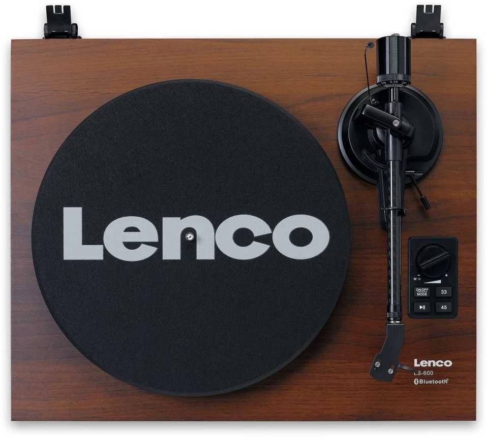 Lenco LS-600WA patefonas (graikinis riešutas) + kolonėlės HiFi komplektas