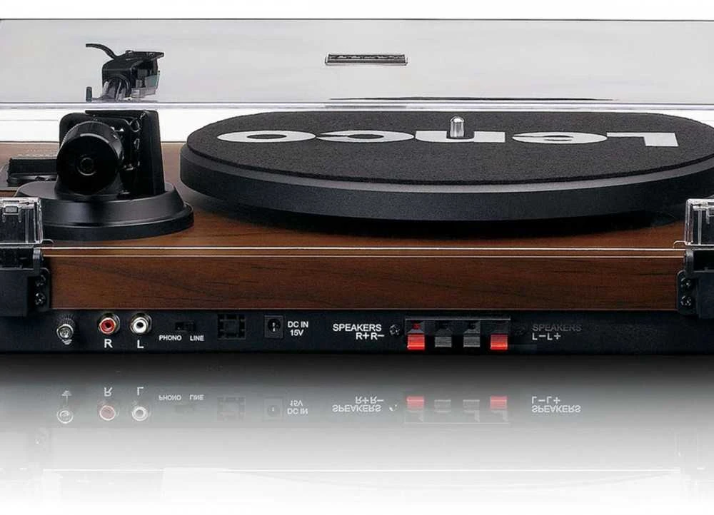 Lenco LS-600WA patefonas (graikinis riešutas) + kolonėlės HiFi komplektas