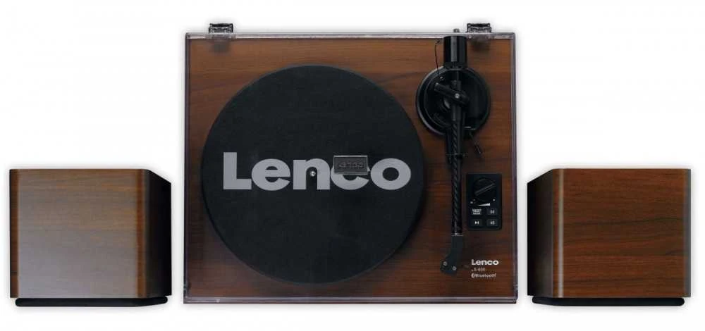 Lenco LS-600WA patefonas (graikinis riešutas) + kolonėlės HiFi komplektas