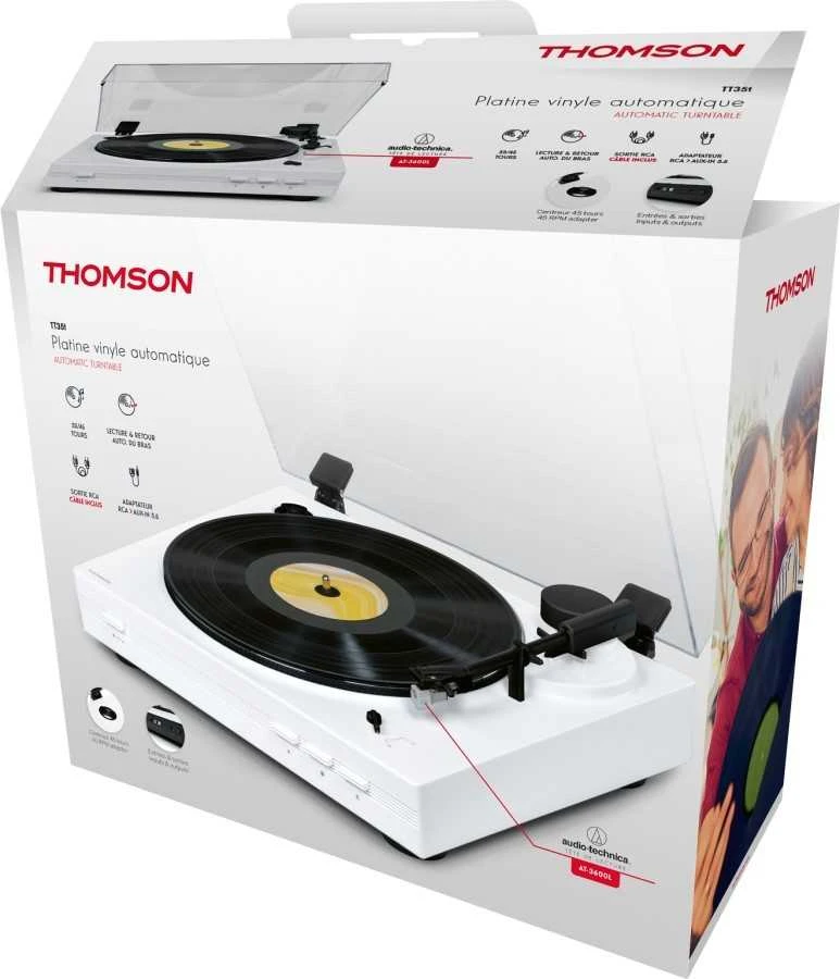 Visiškai automatinis Thomson TT351 patefonas + Audio-Technica AT3600L kasetė