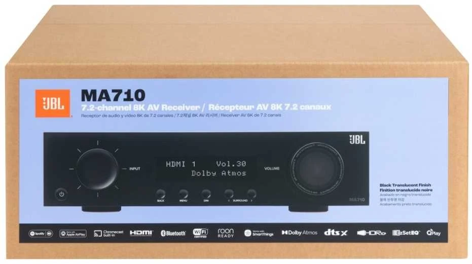 JBL MA710 TINKLAS NAMŲ KINO IMUVAS 7.2 110 W 8K Wi-Fi Bluetooth Dolby Atmos