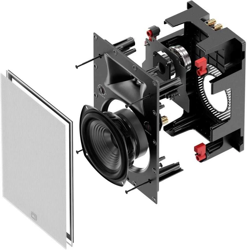 JBL STUDIO 6-6IW Dvipusis montuojamas garsiakalbis 6,5 colio baltas stačiakampis Galia 50 W RMS