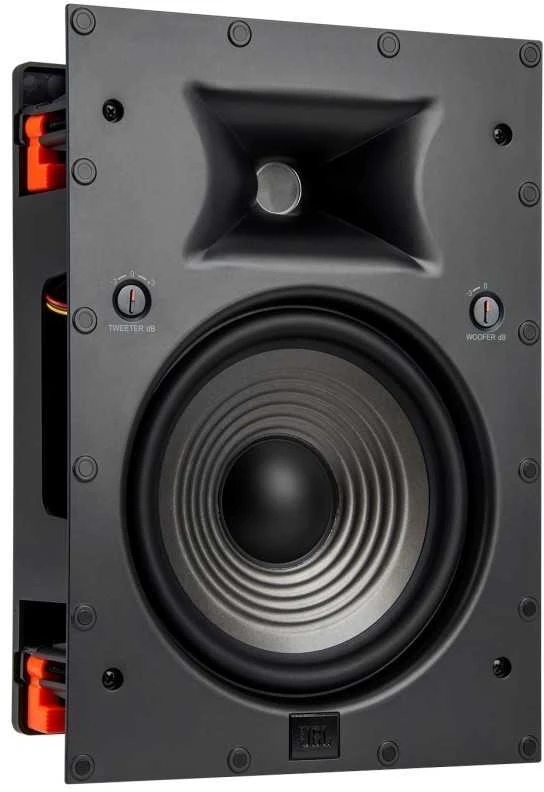 JBL STUDIO 6-8IW Dviejų krypčių 8 colių montuojamas garsiakalbis su aukštųjų ir žemųjų dažnių reguliavimu